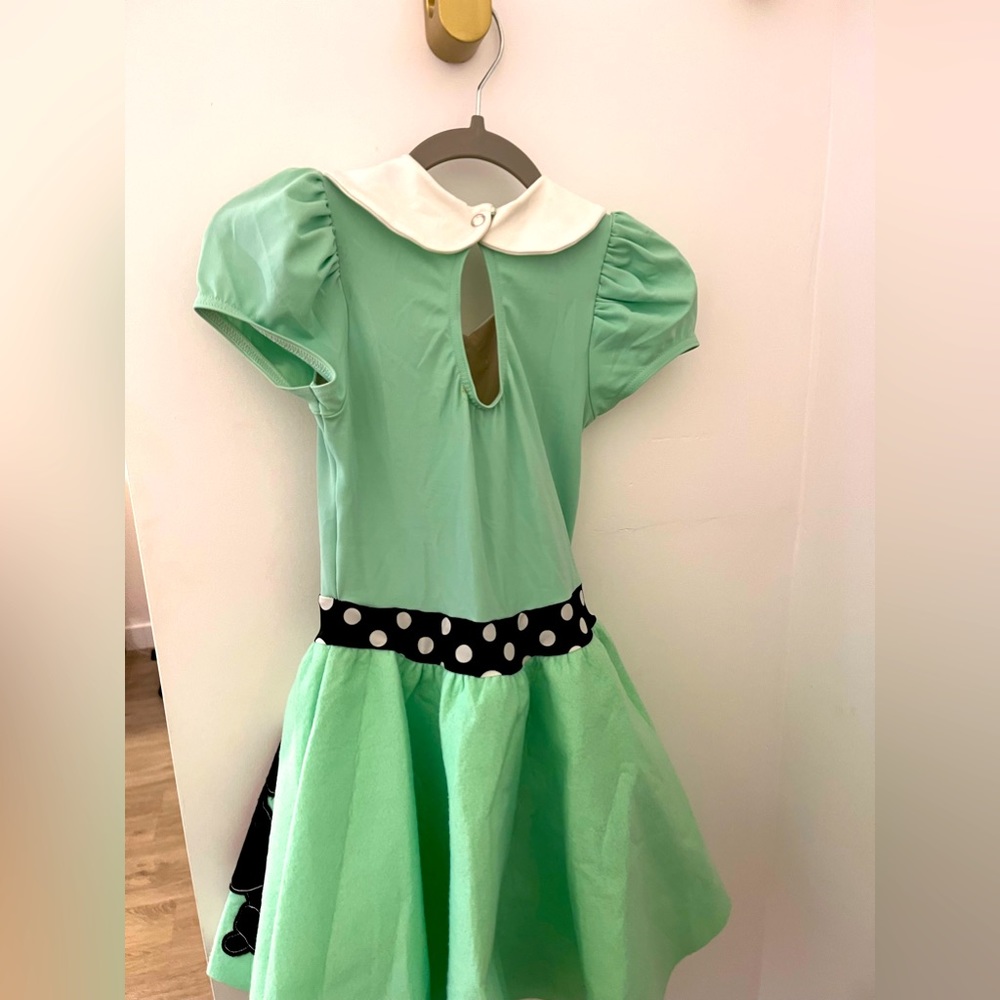 Girl’s mint green poodle skirt costume